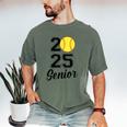 Class Of 2025 Softball Senior Graduation Graduate Women Men's Comfort Colors T-Shirt Moss