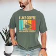 I Like Coffee And Maybe 3 People Introvert Anti-Social Men's Comfort Colors T-Shirt Moss