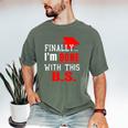 College Graduation T Shirt Senior Finally Done Men's Comfort Colors T-Shirt Moss