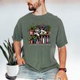 Cosy Sloth In Bookshelf With Plants Men's Comfort Colors T-Shirt Moss Cosy Sloth In Bookshelf With Plants Men's Comfort Colors T-Shirt Moss