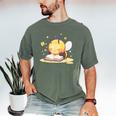 Cute Bee Reading Book Teacher Student Reader Graphic For Men Women Kids Men's Comfort Colors T-Shirt Moss