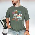 Cute Ghost Book Halloween Spooky Boo School Art Teacher Men's Comfort Colors T-Shirt Moss Cute Ghost Book Halloween Spooky Boo School Art Teacher Men's Comfort Colors T-Shirt Moss