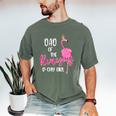 Dad Of B-Day Girl Flamazing Pink Flamingo Birthday Party Men's Comfort Colors T-Shirt Moss Dad Of B-Day Girl Flamazing Pink Flamingo Birthday Party Men's Comfort Colors T-Shirt Moss