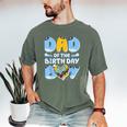 Dad Of The Birthday Boy Blue Dog Family Matching Men's Comfort Colors T-Shirt Moss