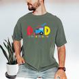 Dad Of The Birthday Boy Choo Choo Train Family Matching Men's Comfort Colors T-Shirt Moss Dad Of The Birthday Boy Choo Choo Train Family Matching Men's Comfort Colors T-Shirt Moss
