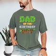 Dad Of The Birthday Boy Pixel Gamer Party Matching Family Men's Comfort Colors T-Shirt Moss