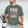 Dad Of The Birthday Girl Pink Bow Flower Birthday Girl Men's Comfort Colors T-Shirt Moss