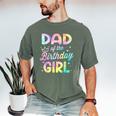 Dad Of The Birthday Girl Tie Dye Girl Bday Party Men's Comfort Colors T-Shirt Moss