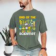 Dad Of The Birthday Scientist Matching Science Birthday Men's Comfort Colors T-Shirt Moss