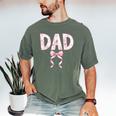 Dad Birthday Squad Matching Coquette Bow Family Party Men's Comfort Colors T-Shirt Moss