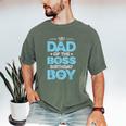 Dad Of The Boss Birthday Party Outfit Like A Boss Daddy Men's Comfort Colors T-Shirt Moss