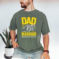 Dad Of A Childhood Cancer Warrior Childhood Cancer Awareness Men's Comfort Colors T-Shirt Moss