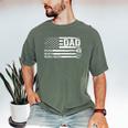 Dad The Man The Myth The Grill Master USA Flag Father's Day Men's Comfort Colors T-Shirt Moss