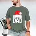 Dad Santa Christmas Family Matching Pajamas Papa Xmas Father Short Sleeve Men's Comfort Colors T-Shirt Moss