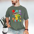 Dad Of The Three Rex 3Rd Birthday Boy Dinosaur T-Rex Men's Comfort Colors T-Shirt Moss