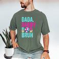 Dada Daddy Dad Bruh Baseball Drip Ice Cream Dad Bruh Men's Comfort Colors T-Shirt Moss