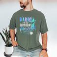 Daddy Of The Birthday Mermaid Family Matching Dad Papa Men's Comfort Colors T-Shirt Moss