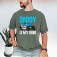 Daddy Is My Hero Police Toddler Police Officer Cop Boys Kids Men's Comfort Colors T-Shirt Moss