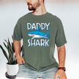 Daddy Shark T Shirt Fathers Day Family Matching Dad Men's Comfort Colors T-Shirt Moss