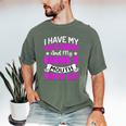 I Have My Dad's Temper & My Mama's Mouth Daughter Kids Men's Comfort Colors T-Shirt Moss
