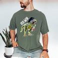 Dinosaur T Rex Rawr Last Day Of School Graduation Shirt Men's Comfort Colors T-Shirt Moss