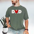 Disney Mickey And Friends Dad Mickey Distressed Text Logo Men's Comfort Colors T-Shirt Moss