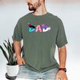 Disney Minnie Mouse And Daisy Duck Dad Father's Day Birthday Men's Comfort Colors T-Shirt Moss