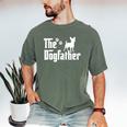 The Dogfather Tee Dad Dog Lover Chihuahua Men's Comfort Colors T-Shirt Moss