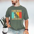 I Like Dogs And Maybe 3 People Introvert Men's Comfort Colors T-Shirt Moss I Like Dogs And Maybe 3 People Introvert Men's Comfort Colors T-Shirt Moss