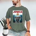 Drooling Boxer Jowls Fawn Dog Mom Dog Dad Burger Men's Comfort Colors T-Shirt Moss