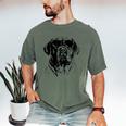 English Mastiff Sketch Drawing Art Dog Lover Mom Dad Women Men's Comfort Colors T-Shirt Moss