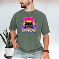 Ew Cat Misanthrope Introvert Synthwave 80s Men's Comfort Colors T-Shirt Moss Ew Cat Misanthrope Introvert Synthwave 80s Men's Comfort Colors T-Shirt Moss