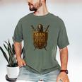 Faithful Warrior Man Of God Christian Men Knight Armor Dad Men's Comfort Colors T-Shirt Moss
