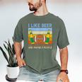 I Like Fantasy Football 3 People Draft Party Dad Men Men's Comfort Colors T-Shirt Moss