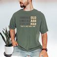Fathers Day Old Man Retirement Tee Gag For Dad Men's Comfort Colors T-Shirt Moss