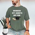 Finance Accounting Graduation Shirt Worked My Assets Off Men's Comfort Colors T-Shirt Moss