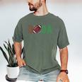 Football Dada 1st Birthday Men's Comfort Colors T-Shirt Moss Football Dada 1st Birthday Men's Comfort Colors T-Shirt Moss