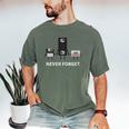 Never Forget Retro Nostalgia Tapes Throwback 80s Premium Tri-Blend Men's Comfort Colors T-Shirt Moss