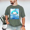 Frutiger Aero Aesthetic Tech Book Butterfly Men's Comfort Colors T-Shirt Moss