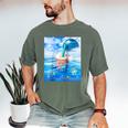 Frutiger Aero Aesthetic Tech Bubble Tea Boba Milktea Fishes Raglan Baseball Tee Men's Comfort Colors T-Shirt Moss Frutiger Aero Aesthetic Tech Bubble Tea Boba Milktea Fishes Raglan Baseball Tee Men's Comfort Colors T-Shirt Moss