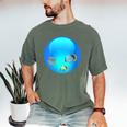 Frutiger Aero Aesthetic Tech Orb Fishes Men's Comfort Colors T-Shirt Moss