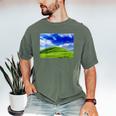 Frutiger Aero Meadow Aesthetic Y2k 2000s Ironic Nostalgic Men's Comfort Colors T-Shirt Moss