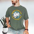 Funny Introvert Cat I Can't Go I'm An Inside Cat Homebody Men's Comfort Colors T-Shirt Moss