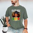 Future HBCU Grad Afro Girl College Graduation Kids Men's Comfort Colors T-Shirt Moss