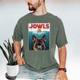 German Shepherd Jowls Hamburger GSG Dog Mom Dog Dad Men's Comfort Colors T-Shirt Moss