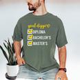 Goal Digger Inspirational Quotes Master's Degree Graduation Men's Comfort Colors T-Shirt Moss