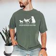 Golden Retriever Mom Dad Puppy Dog Owner Dog Lover Men's Comfort Colors T-Shirt Moss