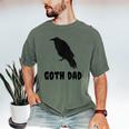 Goth Dad Gothic Bird Crow Emo Father's Day Men's Comfort Colors T-Shirt Moss