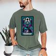 Gothic Girl Tarot Card Introverted Reader And Reading Men's Comfort Colors T-Shirt Moss Gothic Girl Tarot Card Introverted Reader And Reading Men's Comfort Colors T-Shirt Moss