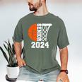 Graduate Senior Class Of 2024 Basketball Player Graduation Men's Comfort Colors T-Shirt Moss